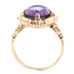 1910's 14K YELLOW GOLD AMETHYST RING