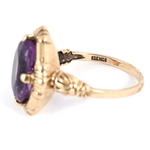 1910's 14K YELLOW GOLD AMETHYST RING