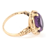 1910's 14K YELLOW GOLD AMETHYST RING