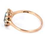 GEORGIAN 10K YELLOW GOLD EMERALD & SEED PEARL RING