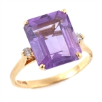 14K YELLOW GOLD AMETHYST COCKTAIL RING