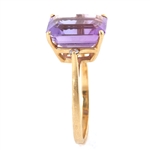 14K YELLOW GOLD AMETHYST COCKTAIL RING