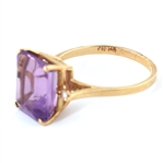 14K YELLOW GOLD AMETHYST COCKTAIL RING
