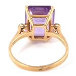 14K YELLOW GOLD AMETHYST COCKTAIL RING