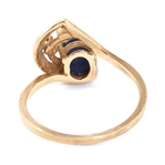 10K YELLOW GOLD BLUE STAR SAPPHIRE FASHION RING