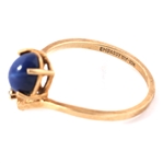 10K YELLOW GOLD BLUE STAR SAPPHIRE FASHION RING