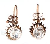 VICTORIAN 9K YELLOW GOLD BROOCH & EARRINGS