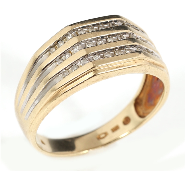 10K YELLOW GOLD DIAMOND BAND 