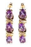 14K YELLOW GOLD AMETHYST EARRINGS