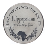 AFRICAN WILDLIFE SOCIETY HIPPOPOTAMI 2 OZ SILVER MEDAL