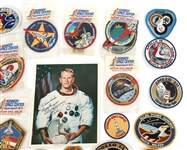 AERONAUTICAL MEMORABILIA - PATCHES & SIGNED PHOTOGRAPH