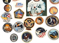 AERONAUTICAL MEMORABILIA - PATCHES & SIGNED PHOTOGRAPH