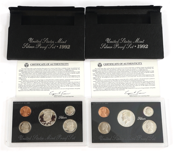 1992 UNITED STATES MINT SILVER PROOF SETS 