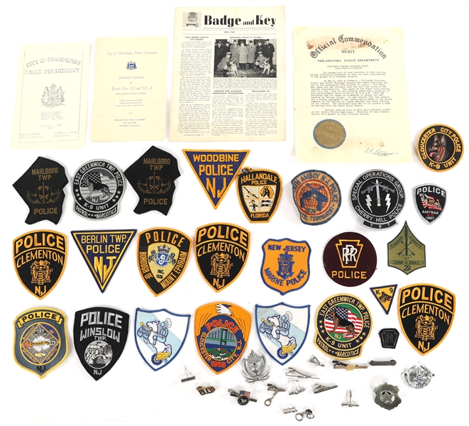 POLICE & LAW ENFORCEMENT PATCHES, BADGES, EPHEMERA