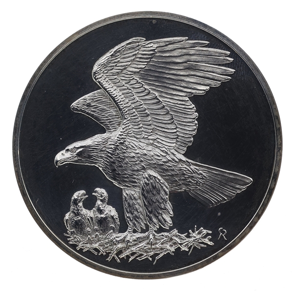 1971 FRANKLIN MINT BALD EAGLE STERLING SILVER MEDALLION