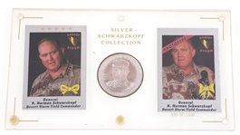 1991 US GULF WAR GEN. SCHWARZKOPF 2 OZ. SILVER ROUND