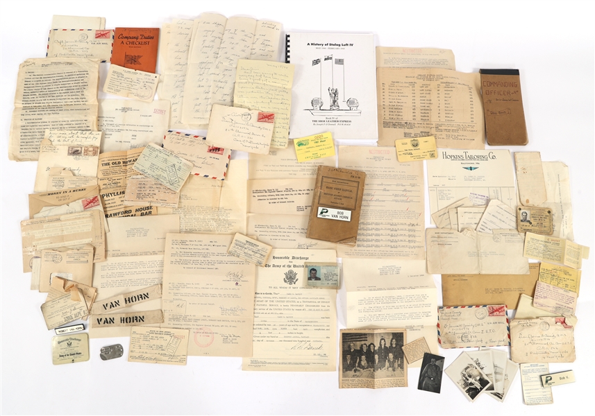 WWII - POST WAR MILITARY PAPER EPHEMERA 