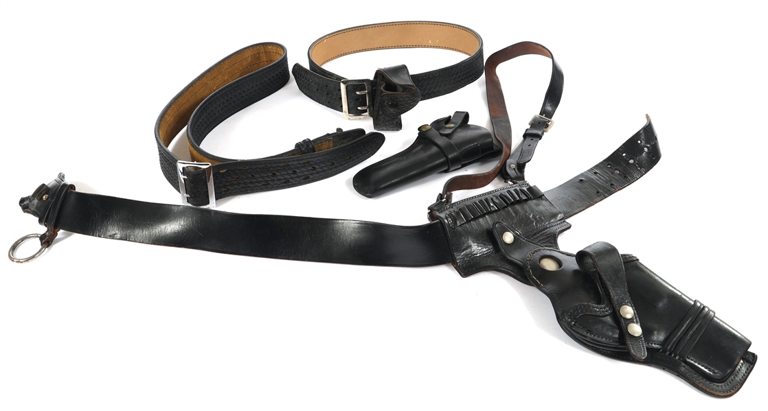 LEATHER GUN BELTS AND HOLSTERS 