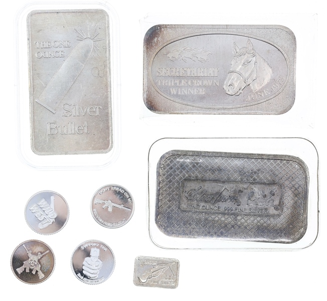 UNITED STATES FINE SILVER BULLION BARS & ROUNDS