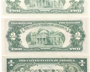 UNITED STATES $1 $2 RED SEAL HAWAII EMERGENCY NOTES