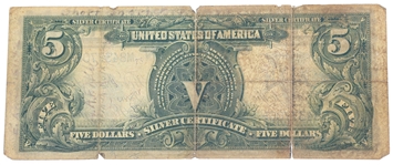 1899 $5 US INDIAN CHIEF SILVER CERTIFICATE NOTE FR.277