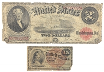 UNITED STATES OBSOLETE CURRENCY NOTES 15C, $2