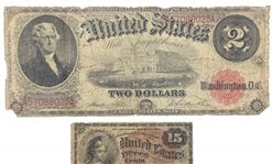 UNITED STATES OBSOLETE CURRENCY NOTES 15C, $2