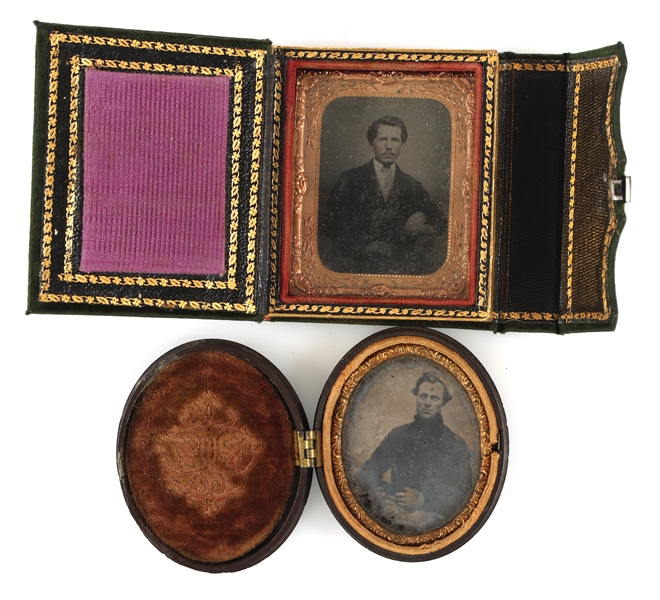 1/9 PLATE TINTYPE PHOTOGRAPHS IN CASES