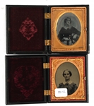 1/9 PLATE AMBROTYPE PHOTOGRAPHS IN CASES 