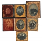 1/4 & 1/6 PLATE AMBROTYPE PHOTOGRAPHS 