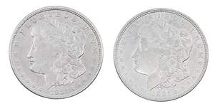 1921-P & 1921-D US MORGAN SILVER DOLLAR COINS