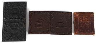 1/6 PLATE AMBROTYPE PHOTOGRAPHS AND CASES