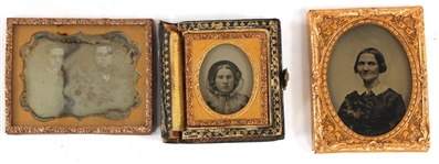 1/9 & 1/16 PLATE AMBROTYPE PHOTOGRAPHS 