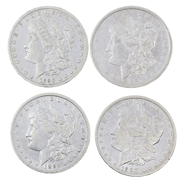 1890-1900 US SILVER MORGAN DOLLAR COINS