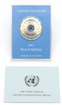 1971 FRANKLIN MINT UN PEACE STERLING SILVER MEDAL