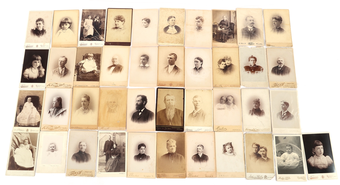 CABINET CARDS FROM VT, MA, & MI STUDIOS