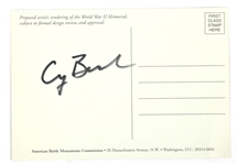 GEORGE BUSH SR & GEORGE W BUSH SIGNED POSTCARD