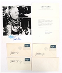 NASA ASTRONAUT JOHN GLENN GROUPING - SIGNATURES, LETTER