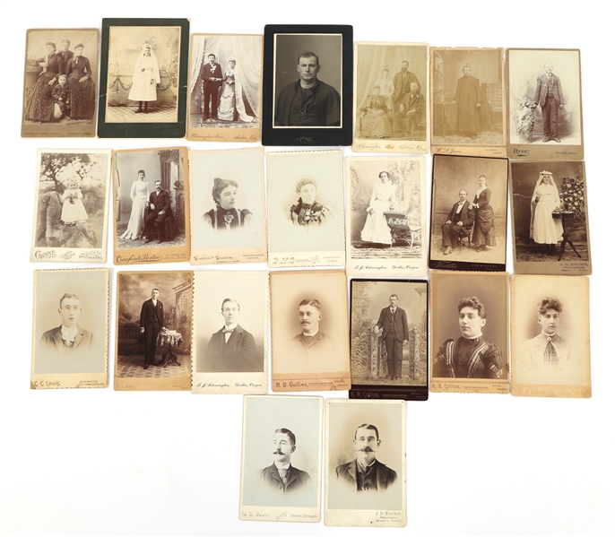 PORTRAIT CABINET CARDS FROM OREGON STUDIOS