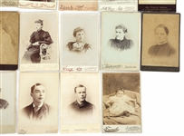 PORTRAIT CABINET CARDS FROM PA & IL STUDIOS