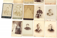 PORTRAIT CABINET CARDS FROM PA & IL STUDIOS