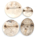 STERLING SILVER MEXICAN BROOCHES - TAXCO & UNSIGNED