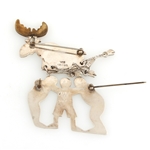 STERLING SILVER MEXICAN BROOCHES - TAXCO & UNSIGNED