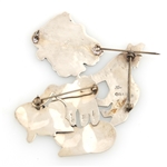 STERLING SILVER MEXICAN BROOCHES - TAXCO & UNSIGNED