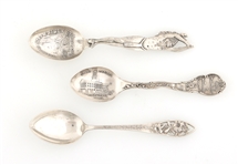 STERLING SILVER SOUVENIR SPOONS 