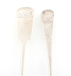 STERLING SILVER SPOONS, CHEESE KNIFE, & OLIVE FORK
