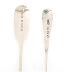 STERLING SILVER SPOONS, CHEESE KNIFE, & OLIVE FORK