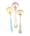 STERLING SILVER SPOONS, CHEESE KNIFE, & OLIVE FORK