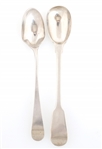 STERLING SILVER SPOONS, CHEESE KNIFE, & OLIVE FORK