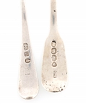 STERLING SILVER SPOONS, CHEESE KNIFE, & OLIVE FORK